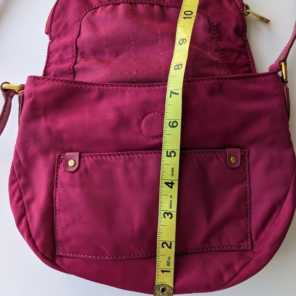 Marc x Marc Jacobs Mini Natasha Preppy Nylon Crossbody Leather Strap Pink Gold - Picture 12 of 14